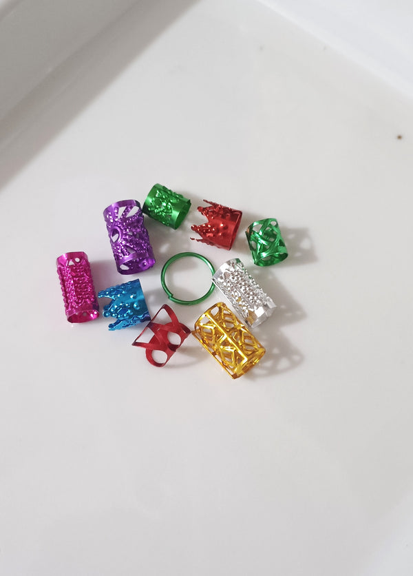 Dreadlock Metal Cuffs, Multicolor Braiding Hair Accessories