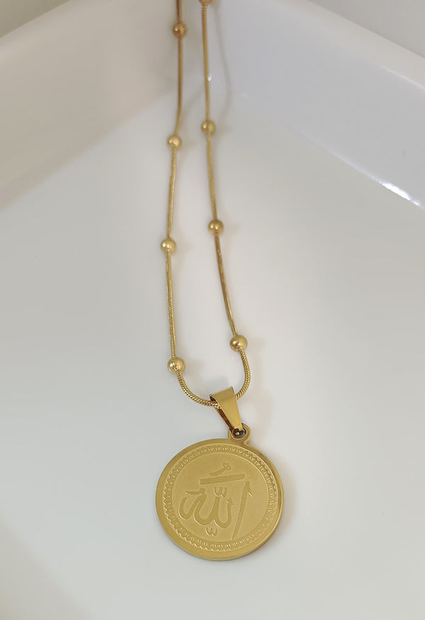 Allah Pendant Necklace Stainless Steel | 21k Gold Plated