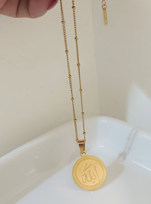Allah Pendant Necklace Stainless Steel | 21k Gold Plated