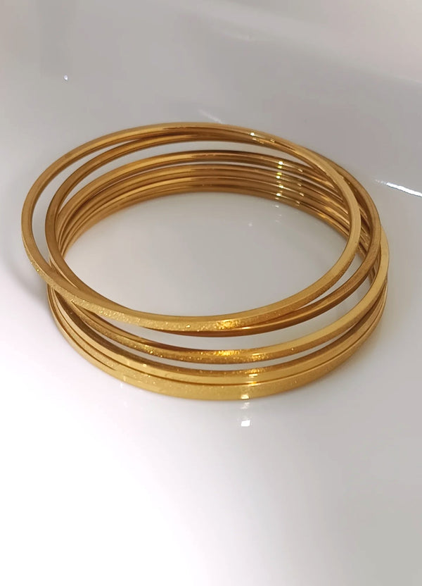 21k Gold Plated Glitter Bangles Cartier Inspired
