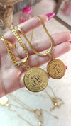 Beautiful Allah Pendant Necklace Unisex Stainless Steel | 21k Gold Plated