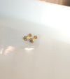 Heart Studded Ear Stud and Nose Pin | Titanium Steel