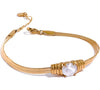 White Stone Gold Bracelet