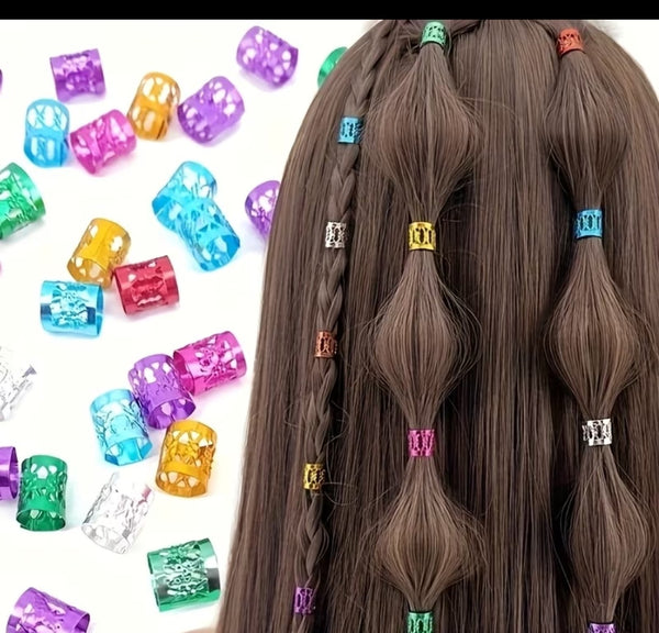Dreadlock Metal Cuffs, Multicolor Braiding Hair Accessories