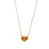 Electrocardiogram Red Heart Necklace, Implant Grade Titanium Waterproof, Non Tarnish