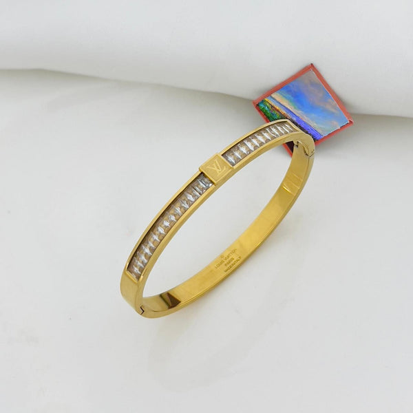 Sparkling Gold Plated Bangle | Water Proof | Premium