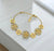 Gold Plated Crystal Studded Tory Charm Braclet | Stainless Steel