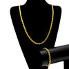 Gold Plated Twisted Bracelet And Neckless | Water Proof | Anti-Tarnish