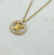 Stone Studded Golden Chain LV Neckless | Stainless Steel