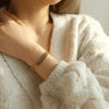 Stainless Steel 18k Gold Plated Braided Bracelet