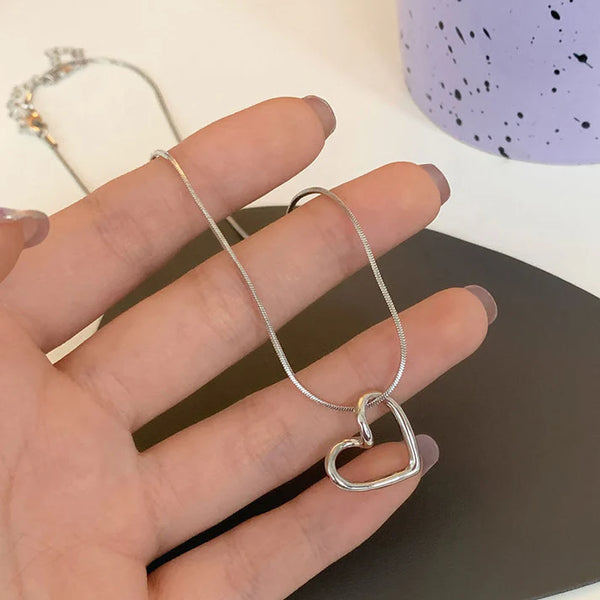 Korean Silver Heart Pendant