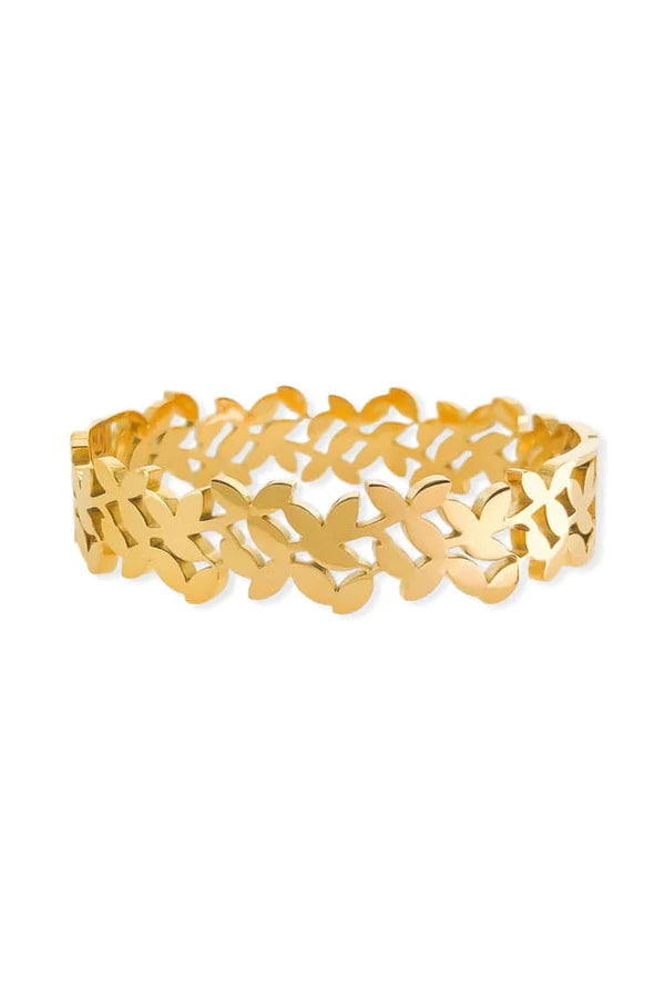 Leaves Bangle | Stainless Steel