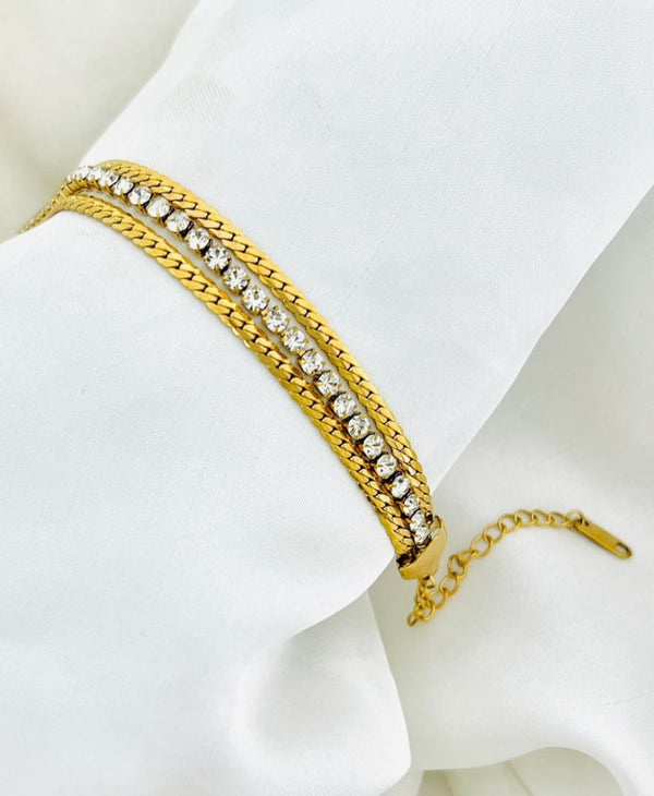 Zirconia layered Bracelet