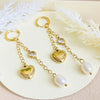 Pearl Heart Earrings