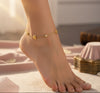 Zirconia Heart Stainless Steel Anklet