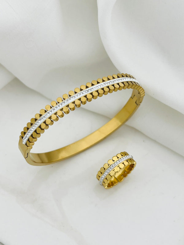 Celestial Crown Bangle + Ring Set
