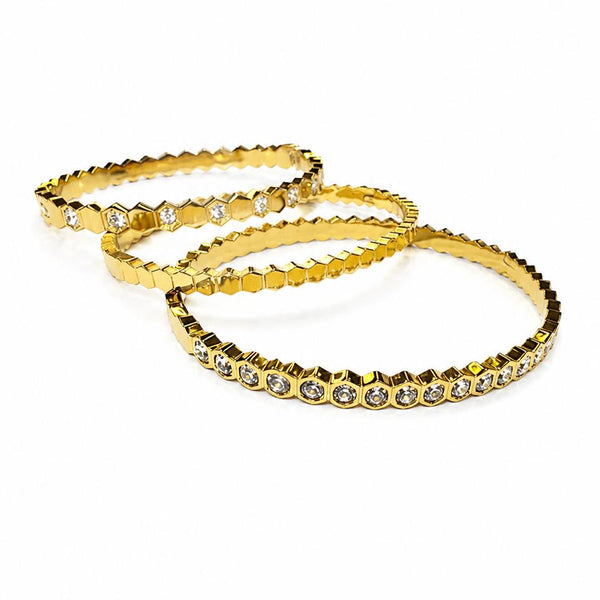 Honey Comb 3 Bangles Stack