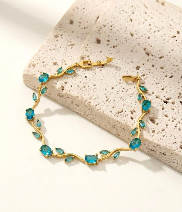 Aqua Tulip Bracelet