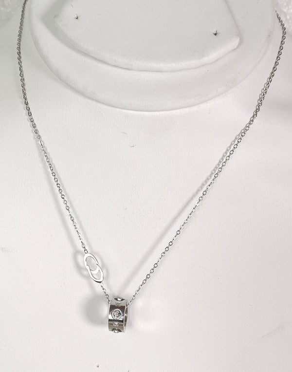 Silver Disk Necklace