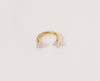 21 Karat Stainless Steel Nose Ring & Bali