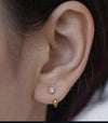 Zircon 21 Karat Stainless Steel Nose Pin & Bali