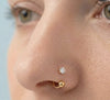 Zircon 21 Karat Stainless Steel Nose Pin & Bali