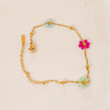 Multi Color Crystal Flower Bracelet