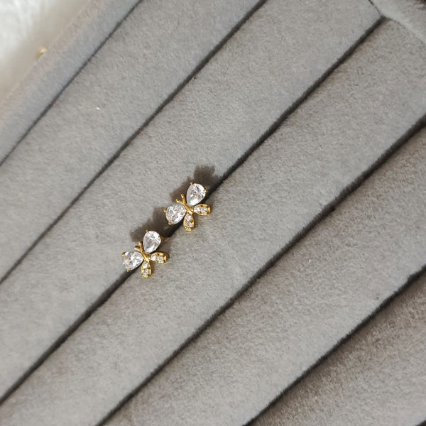21 Karat Butterfly Mini Studs. Lifetime Color Guarantee