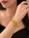 Gold Snake Bangle | Gold Plated & Stainless Steel
