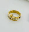 Shiny Cartier Nail Zircon Ring With Brand Logo