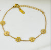 Flower Bracelet | Stainless Steel and Gold Plated