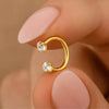 21 Karat Stainless Steel Nose Ring & Bali
