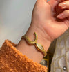 Stainless Steel Rhinestone Snake Hinged Bangle