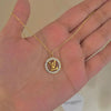 Stone Studded Golden Chain LV Neckless | Stainless Steel