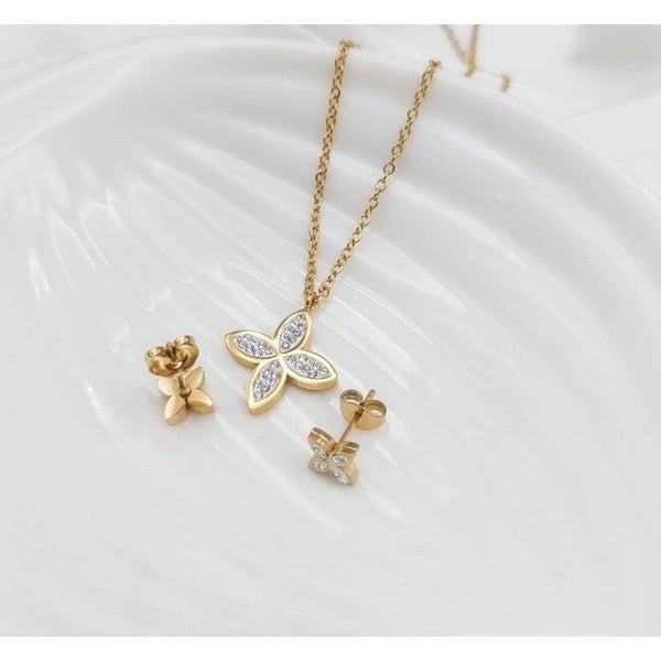 Four Leaf Zircon Set