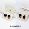 Cute Double Sided Ear Studs (Black & White) | Water Proof