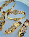 Dazzling Delicate Stainless Steel Bangle,Open Cuff Bangle