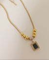 Stunning gold plated zircon necklace available in 4 colors