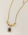 Stunning gold plated zircon necklace available in 4 colors