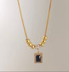 Stunning gold plated zircon necklace available in 4 colors