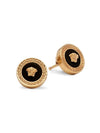 Black and Gold Brand Inspired Stainless Steel Stud Earrings