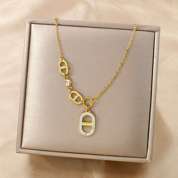 Diamond Buckle Necklace