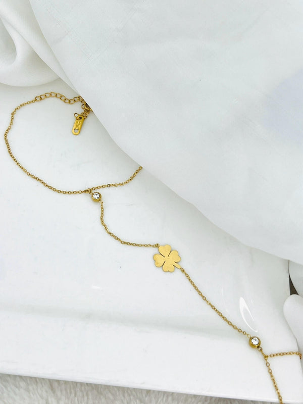 Zircon Flower Link Hand Chain