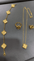 Stainless Steel Gold Color Clover Combo Deal