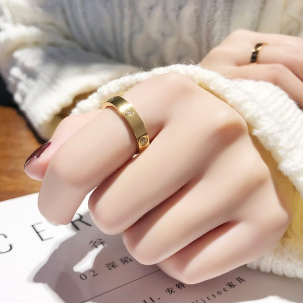 Trendy Titanium Stainless Steel Cartier Ring