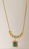 Stunning gold plated zircon necklace available in 4 colors