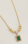 Stunning gold plated zircon necklace available in 4 colors