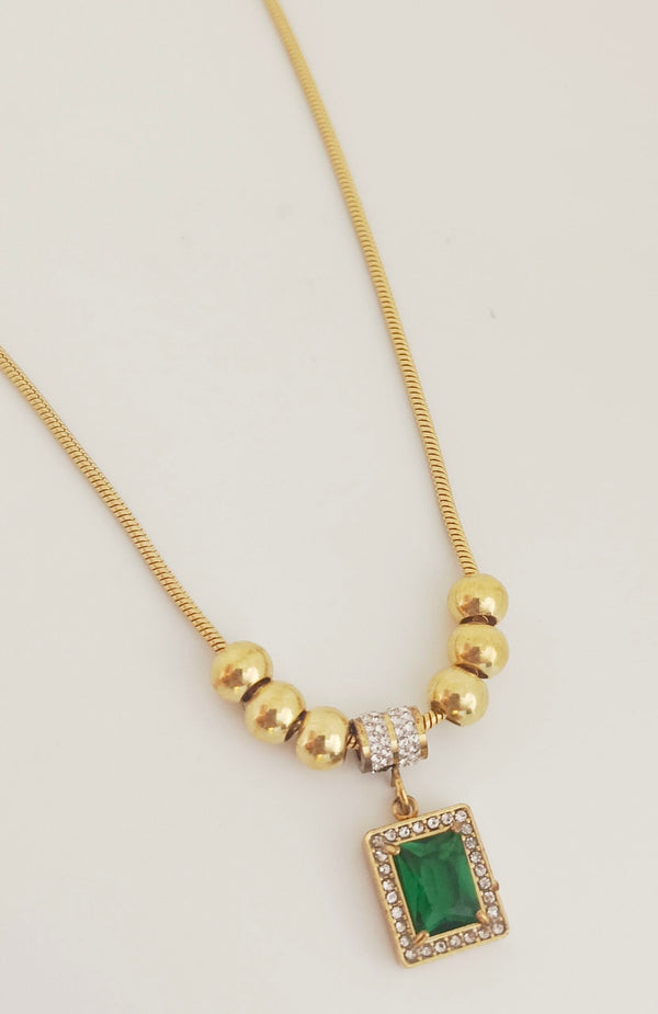 Stunning gold plated zircon necklace available in 4 colors