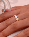 Classic Stainless Steel Clover Loop Bangle & Ring