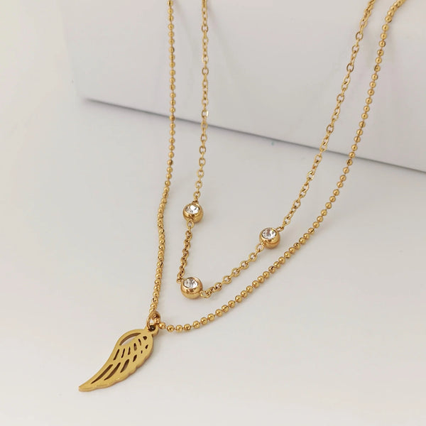 Zircon Wings Necklace